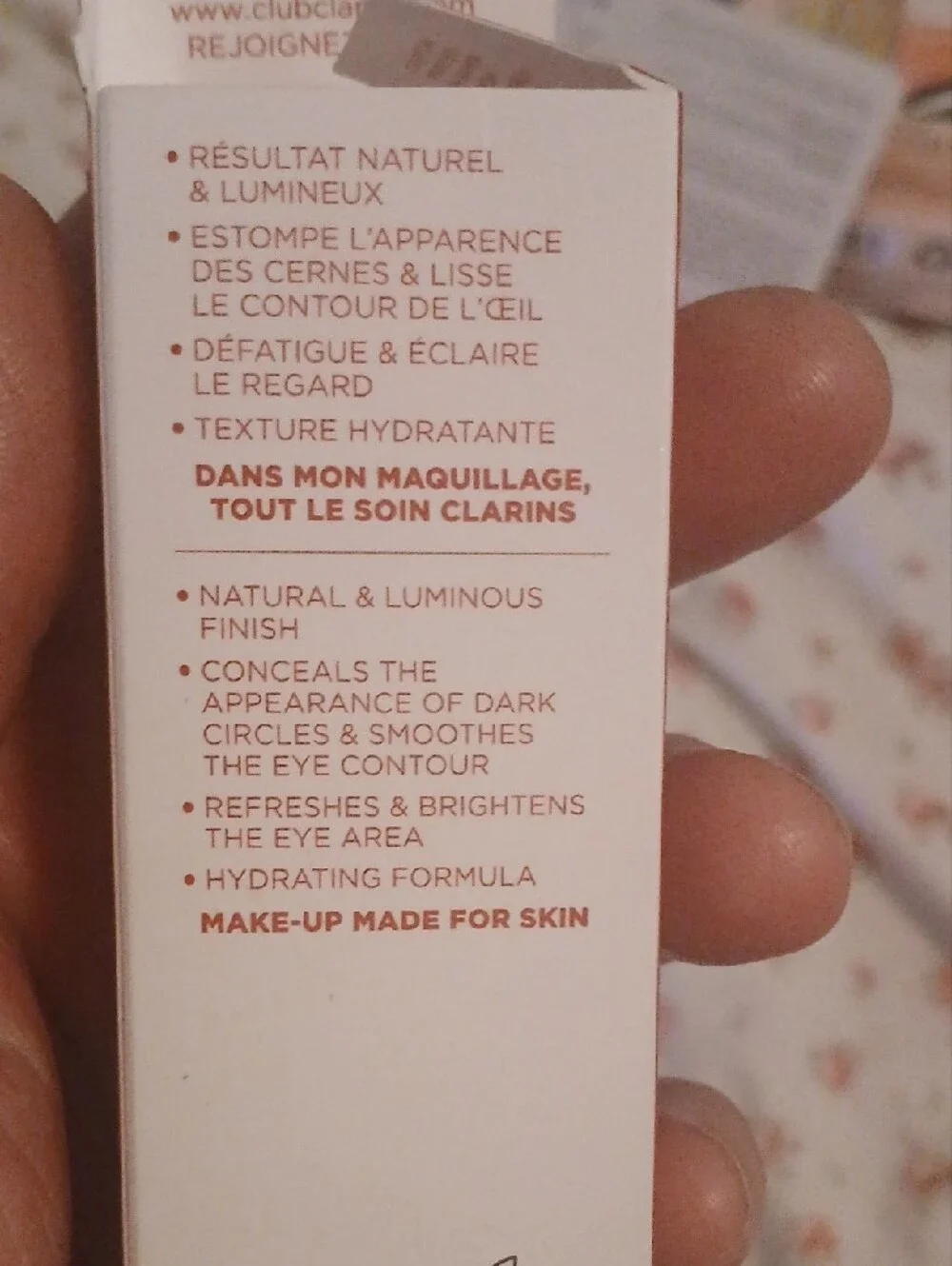 Clarins Instant Concealer 02 Natural Beige Tube & Box Large Tube!!